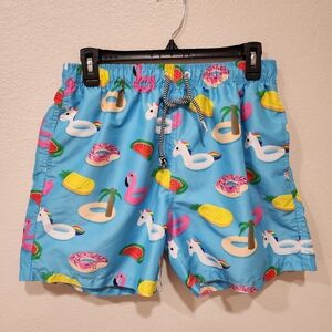 Boardies Apparel Swim Trunks Flamingos Unicorn Donuts Watermelon size Medium